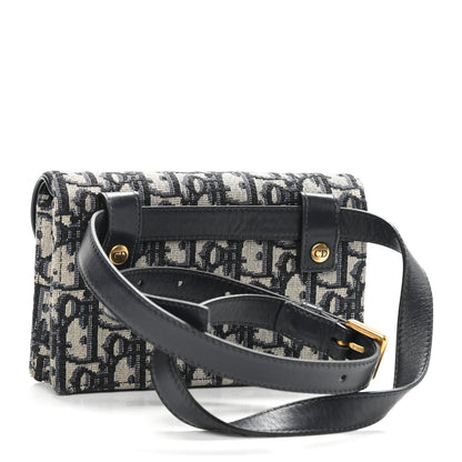 Christian Dior Oblique Saddle Belt Bag Blue 3 of 9