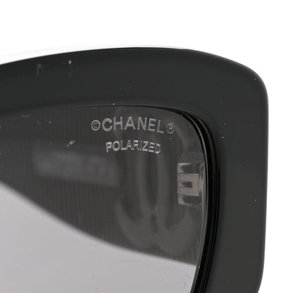 Chanel Acetate Rectangle Sunglasses 5493-A Black 7 of 7
