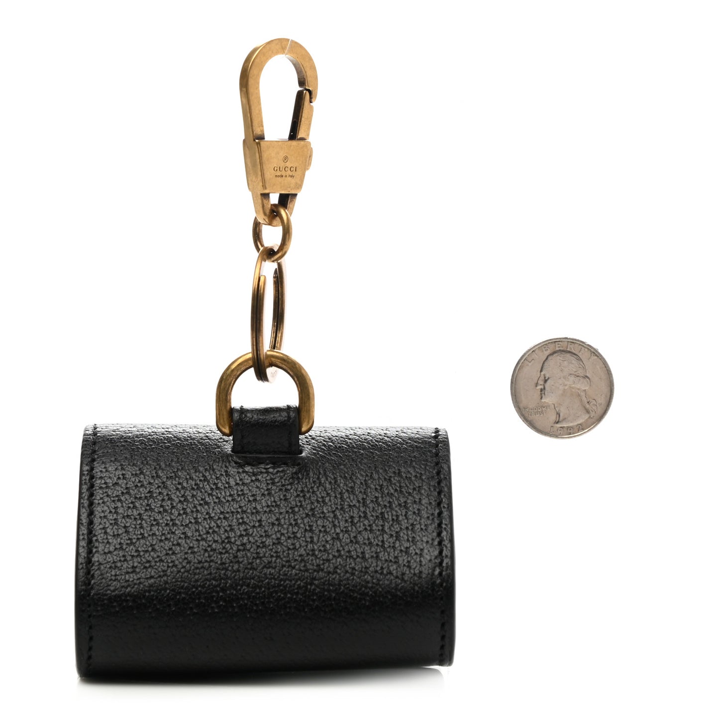 Calfskin Boar Effect GG Marmont AirPods Pro Case Black