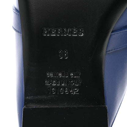 Hermes Calfskin Oz Mules 36 Bleu Maritime 6 of 8