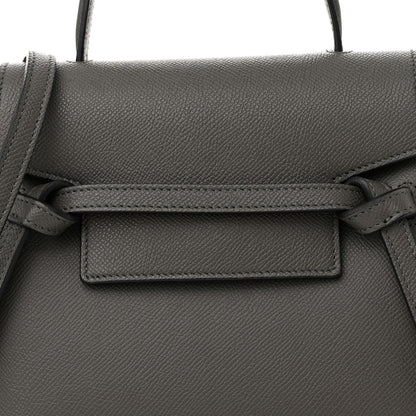 Celine Grained Calfskin Nano Belt Bag Grey 9 of 11