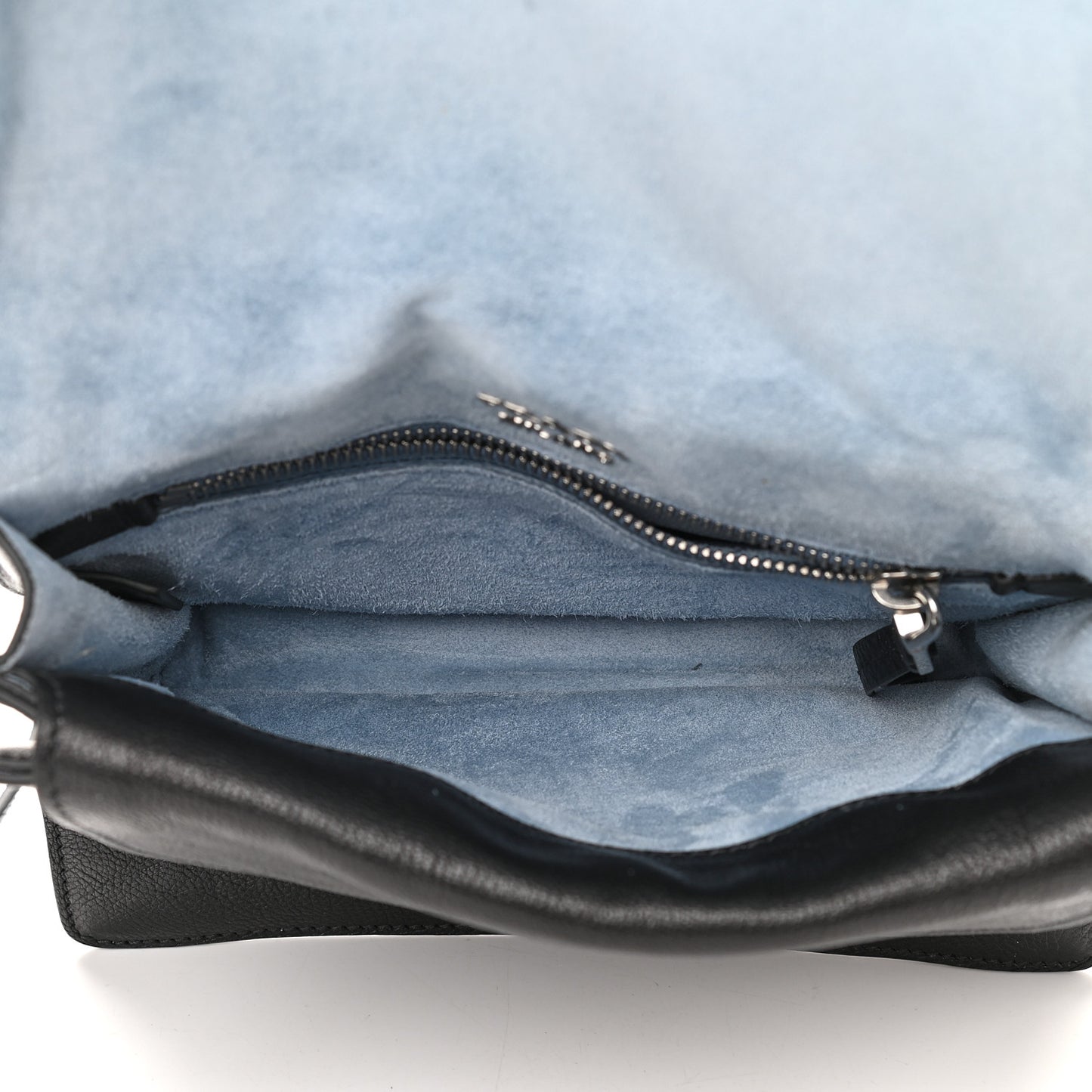 Glace Calfskin Studded Etiquette Flap Black