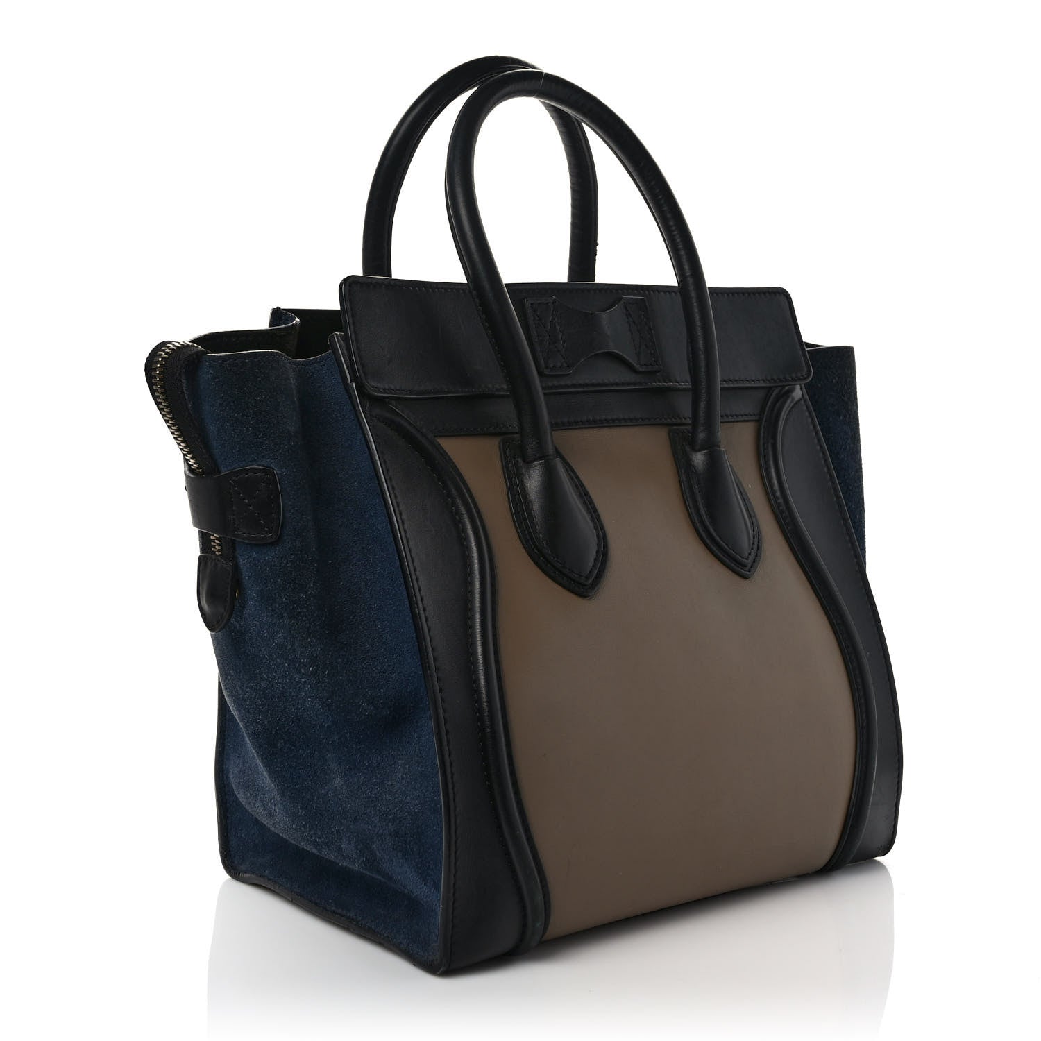 Celine Smooth Calfskin Suede Mini Tri-Color Luggage Beige 3 of 11