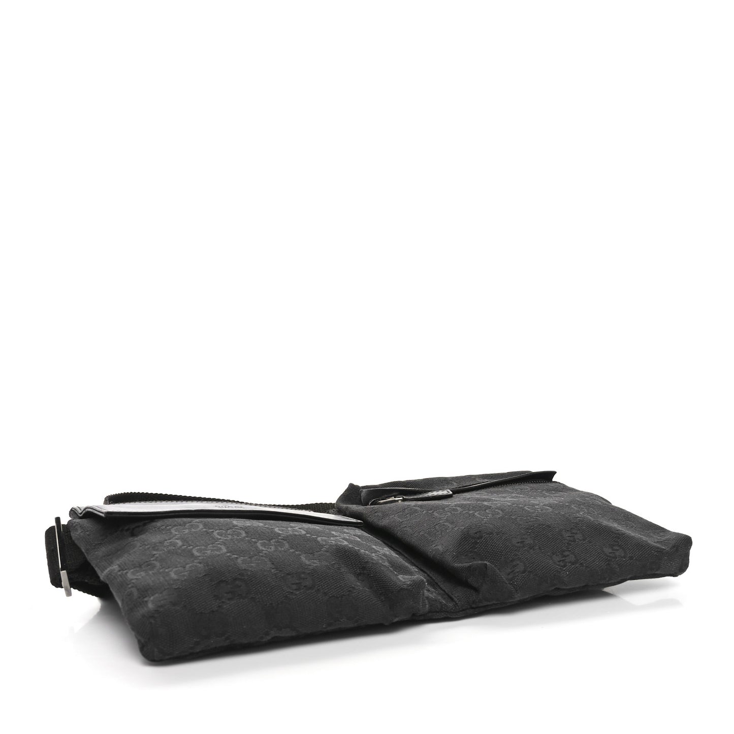 GG Monogram Double Pocket Belt Bag Black