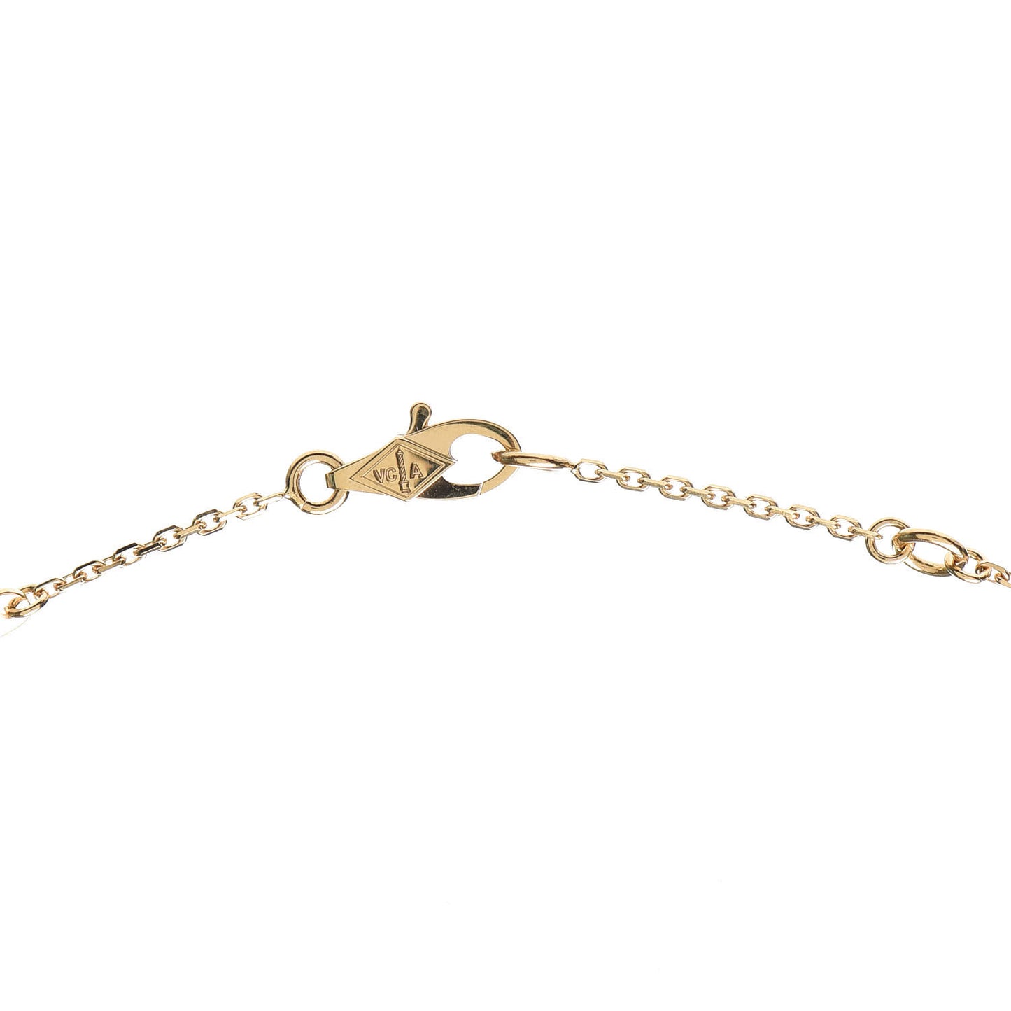 18K Yellow Gold Mother of Pearl Sweet Alhambra Butterfly Pendant Necklace