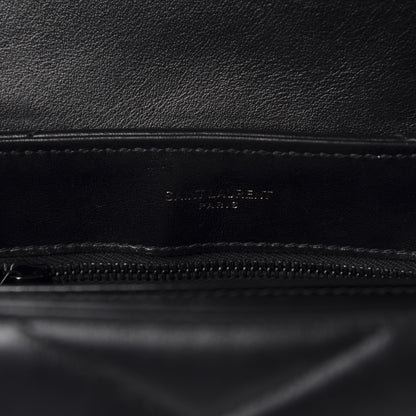 Saint Laurent Calfskin Y Quilted Monogram Toy Loulou Crossbody Bag Black 11 of 13