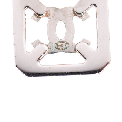 Chanel Crystal CC Earrings Silver 5 of 9