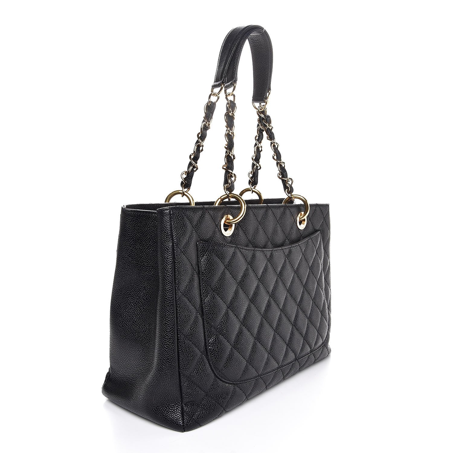 Chanel Caviar Quilted Grand Shopping Tote GST Black 3 of 7