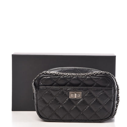 Chanel Aged Calfskin Quilted Mini Reissue Camera Case Black 11 of 11