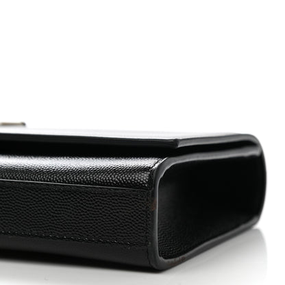 Saint Laurent Grain De Poudre Monogram Cassandre Clutch Black 9 of 11