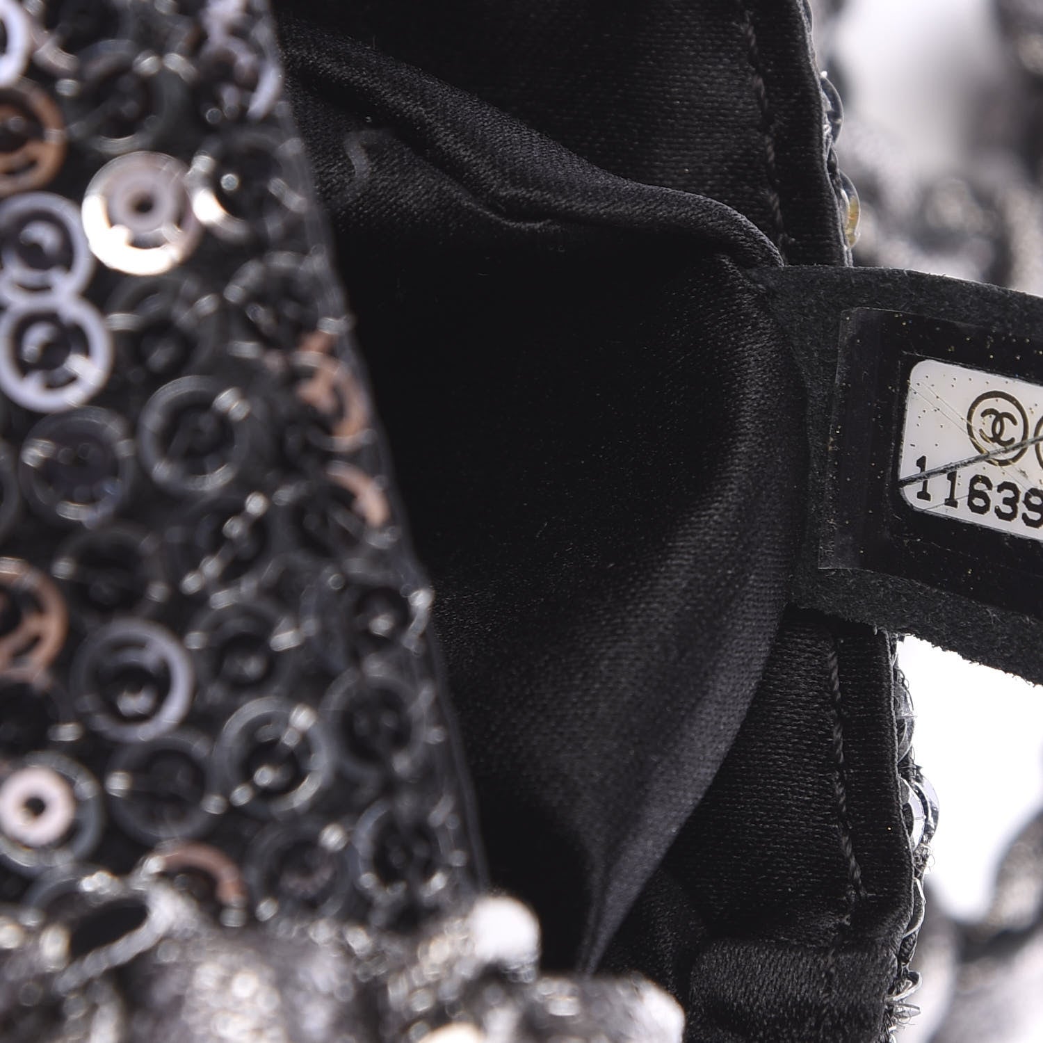 Chanel Sequin Micro Flap Dark Silver 7 of 9