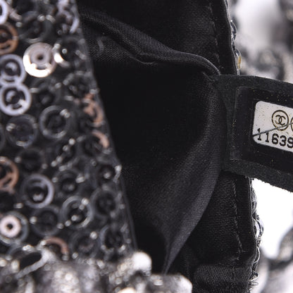 Chanel Sequin Micro Flap Dark Silver 7 of 9
