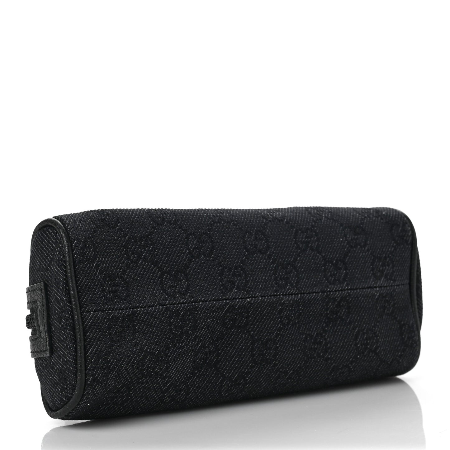 Denim Monogram Small Cosmetic Case Black