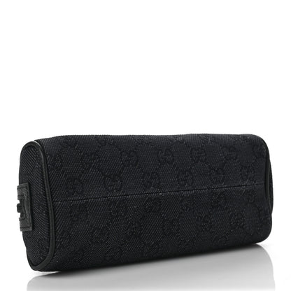 Gucci Denim Monogram Small Cosmetic Case Black 4 of 7