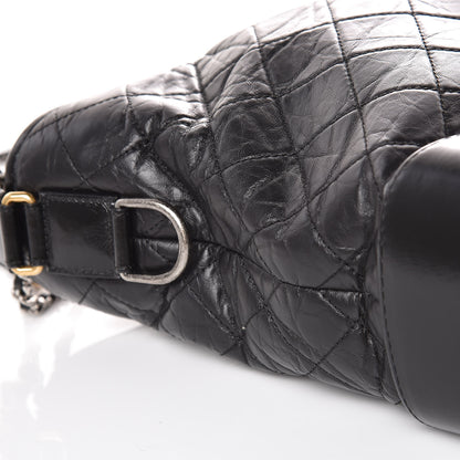Chanel Aged Calfskin Quilted Large Gabrielle Hobo Black 14 of 19