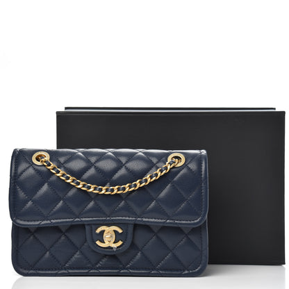 Chanel Caviar Quilted Medium Sweet Classic Flap Navy Blue 11 of 11