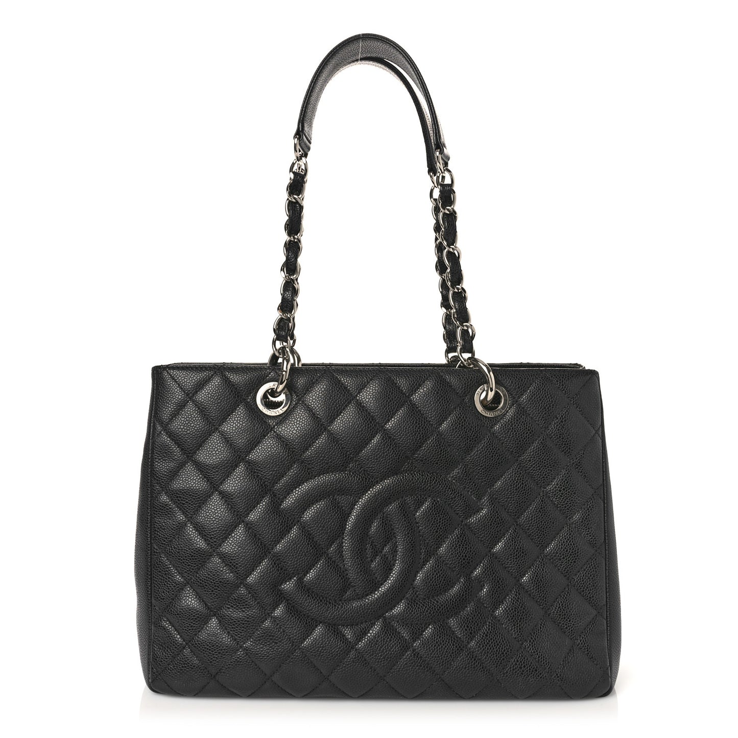 Caviar Quilted Grand Shopping Tote GST Black