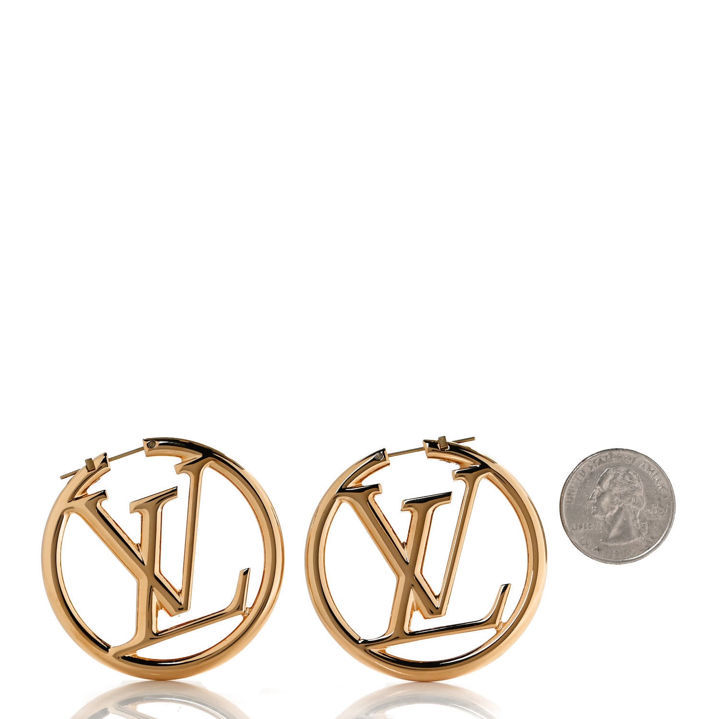 Metal Louise Hoop Earrings Gold