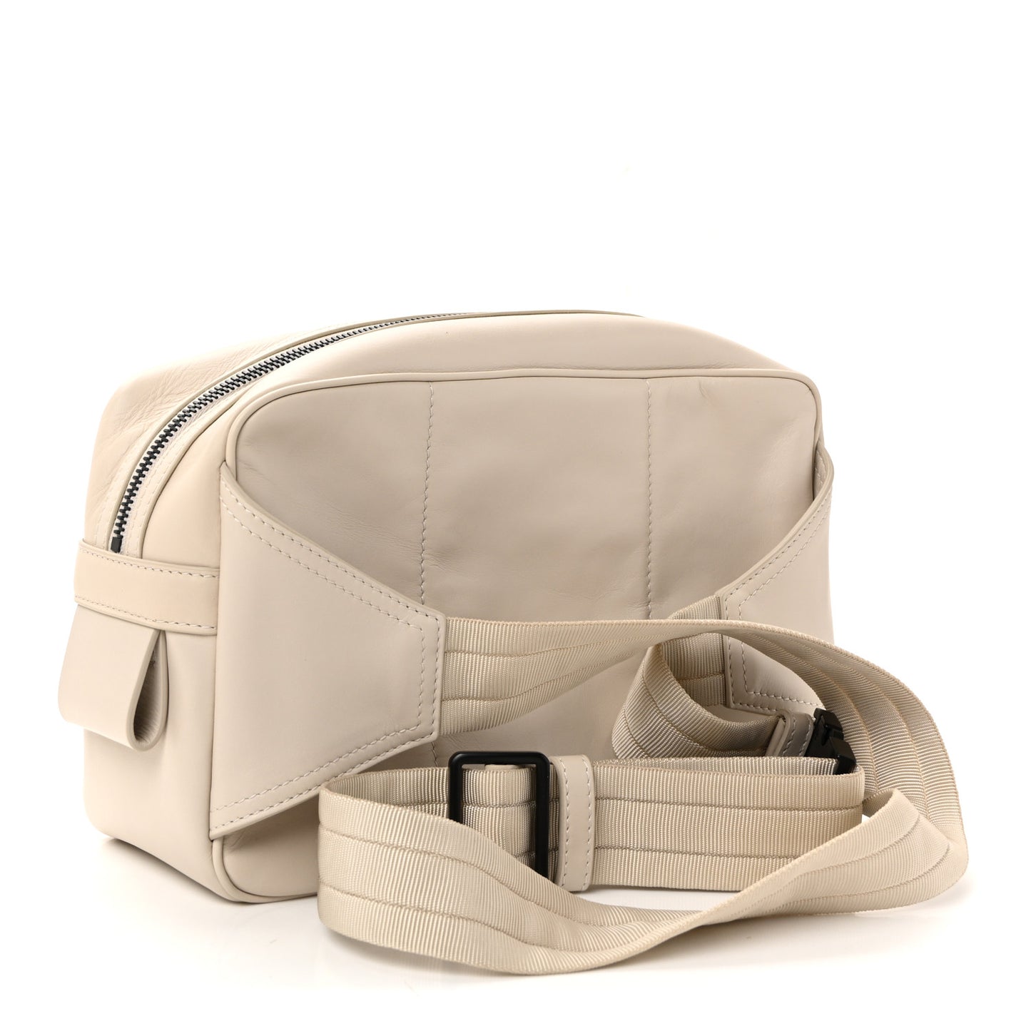 Perforated Calfskin Leggero Intrecciato Belt Bag Mist Plaster