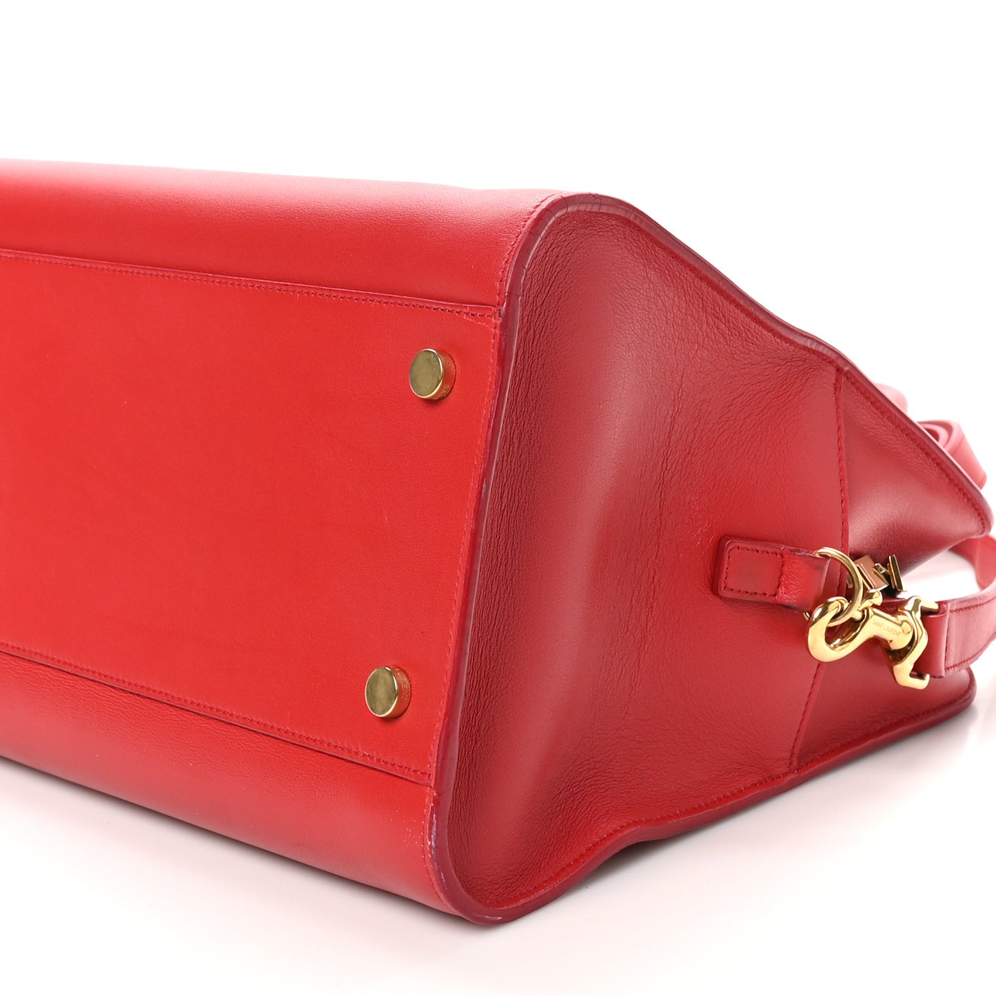 Calfskin Medium Monogram Cabas Lipstick Red
