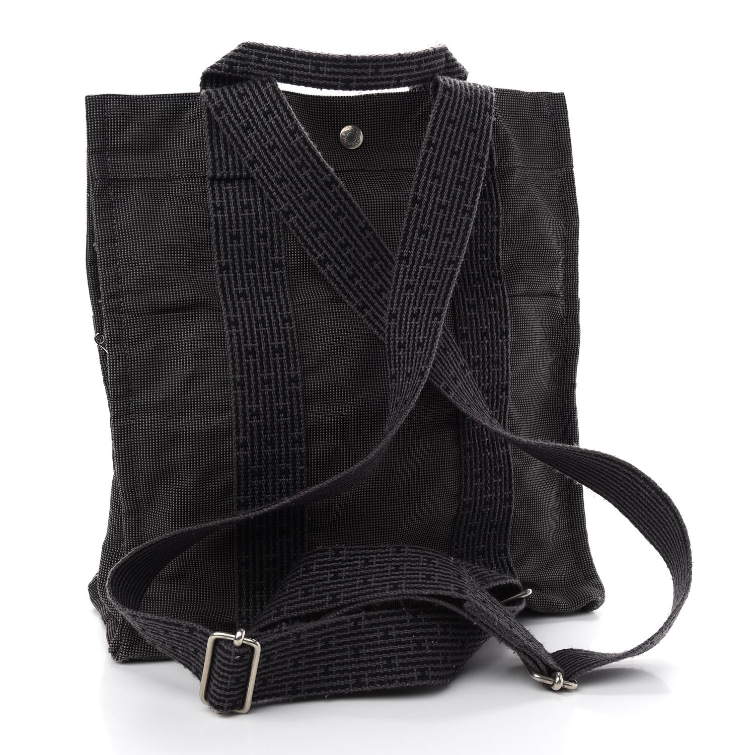 Hermes Canvas Herline Backpack Grey 3 of 8