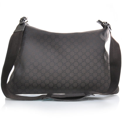 Gucci Nylon Monogram Flat Messenger Bag Brown 1 of 9