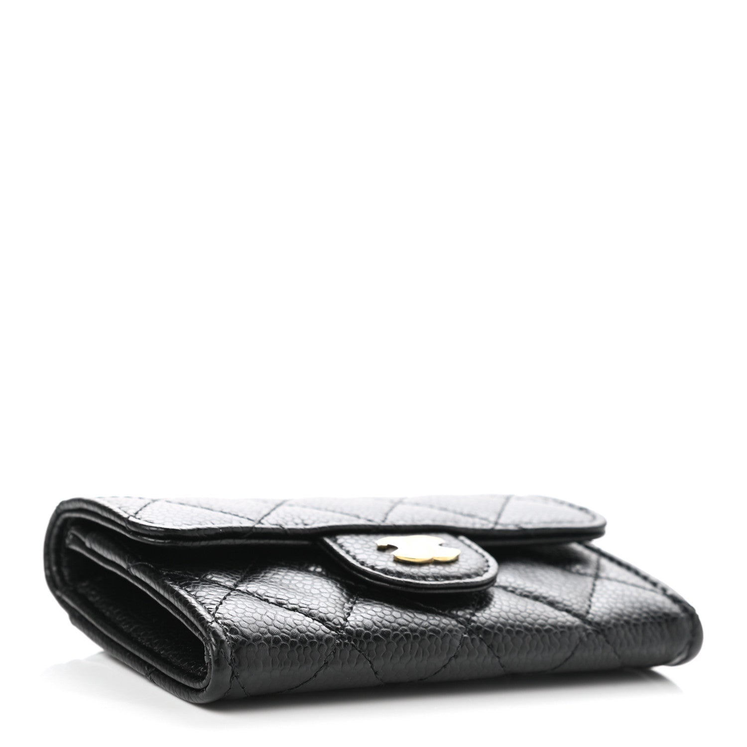 Chanel Caviar Quilted Flap Card Holder Wallet Black 4 of 9