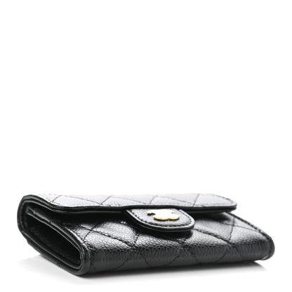 Chanel Caviar Quilted Flap Card Holder Wallet Black 4 of 9