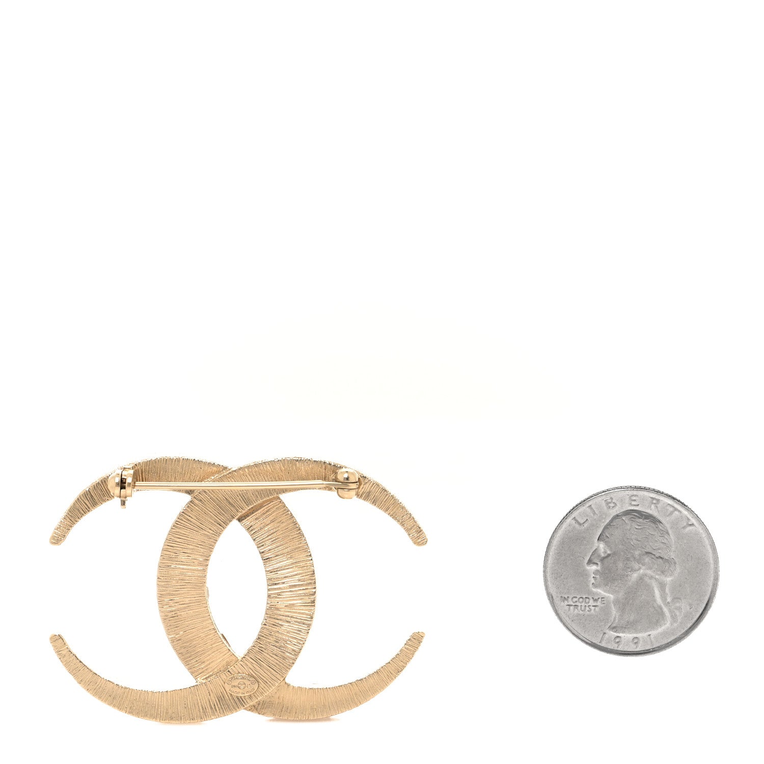 Chanel Baguette Crystal Dubai CC Brooch Gold 2 of 3