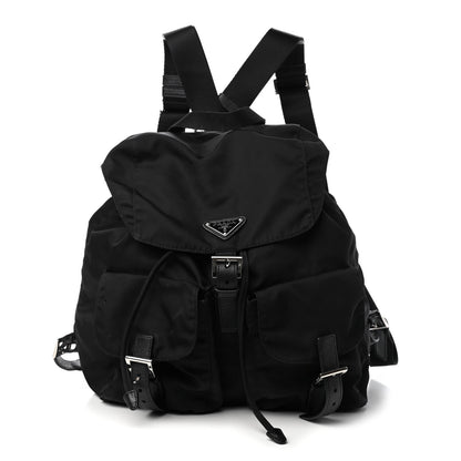 Prada Tessuto Nylon Saffiano Medium Backpack Black 1 of 8