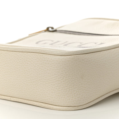 Gucci Grained Calfskin Logo Messenger Bag White 10 of 14