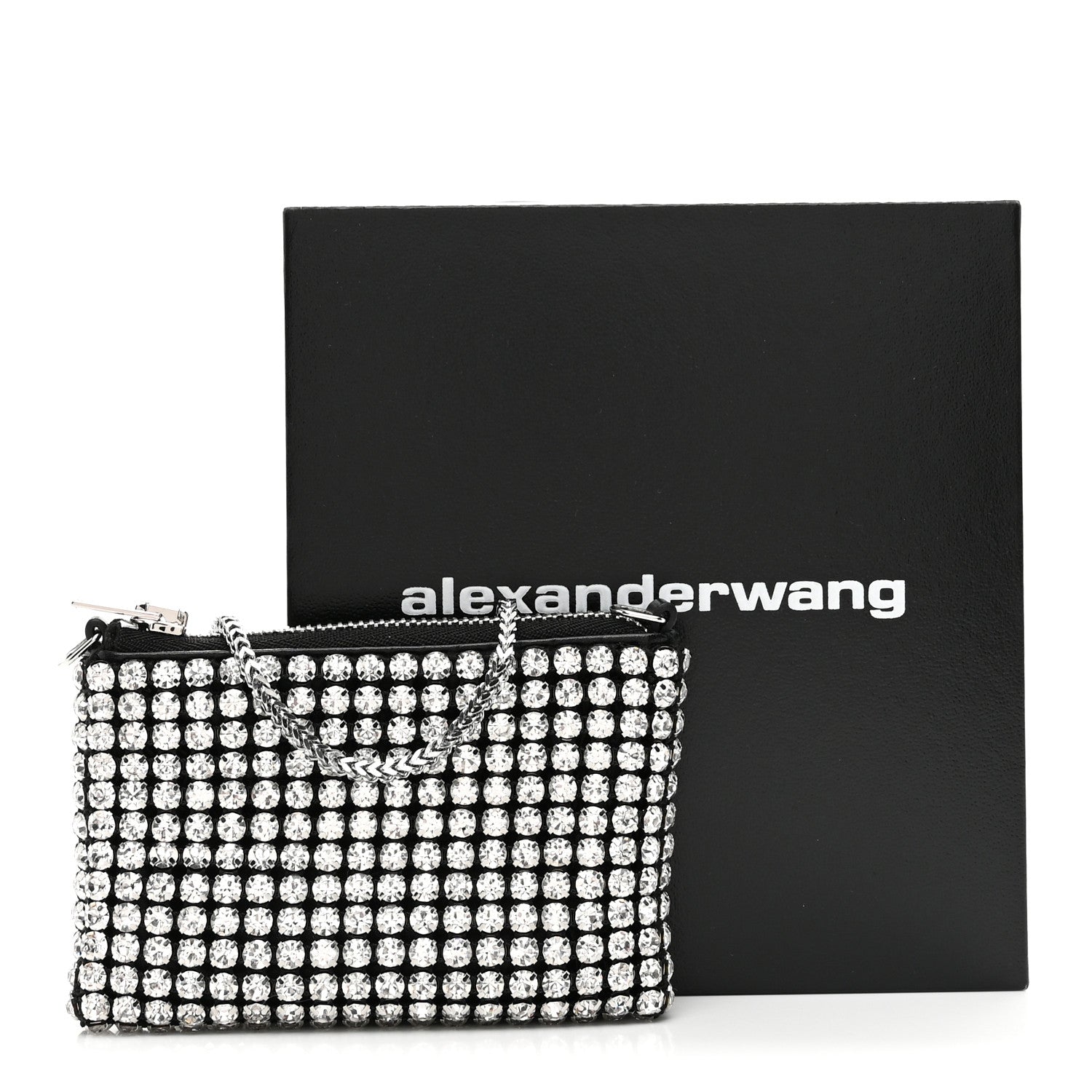 Alexander Wang Mesh Crystal Rhinestone Nano Heiress Shoulder Bag