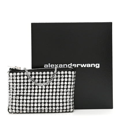 Alexander Wang Mesh Crystal Rhinestone Nano Heiress Shoulder Bag Black Silver 11 of 11