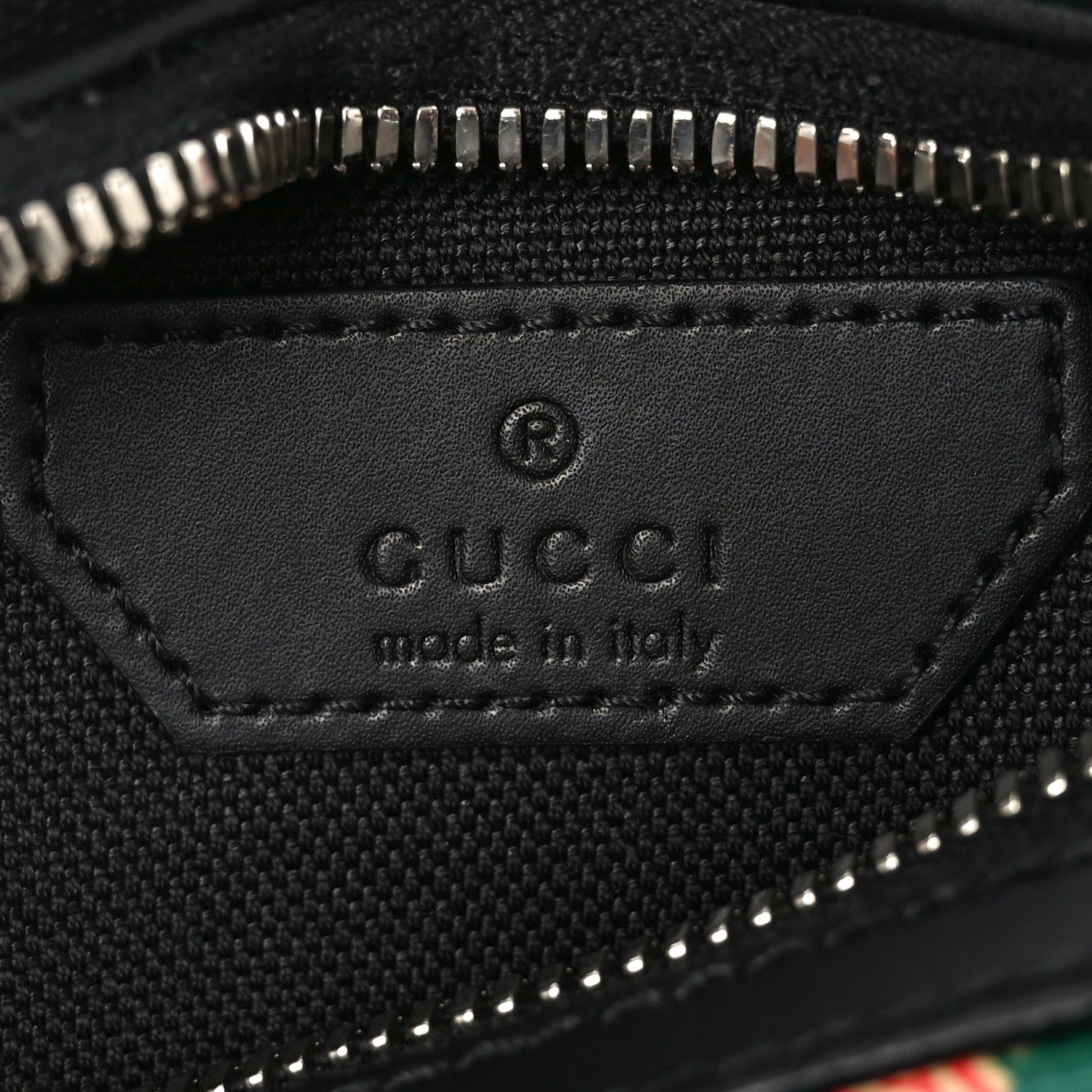 Gucci GG Supreme Monogram Bee Multicolor Appia Calfskin Belt Bag Black Multicolor 6 of 9