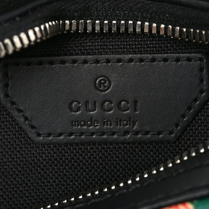 Gucci GG Supreme Monogram Bee Multicolor Appia Calfskin Belt Bag Black Multicolor 6 of 9