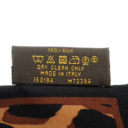 Louis Vuitton Silk Leopard Bandeau Scarf Marron 3 of 3