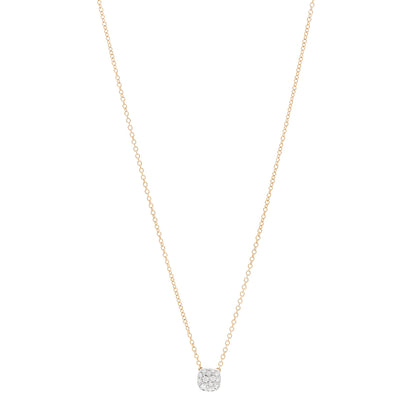 Pomellato 18K Rose White Gold Diamond Nudo Pendant Necklace 1 of 6