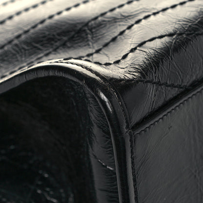 Saint Laurent Crinkled Calfskin Matelasse Monogram Medium Niki Shopper Tote Black 9 of 12