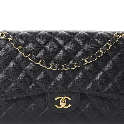 Chanel Caviar Quilted Jumbo Double Flap Black 8 of 11