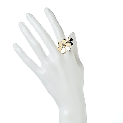 Van Cleef & Arpels 18K Yellow Gold Diamond Frivole Between The Finger Ring 49 5 2 of 6