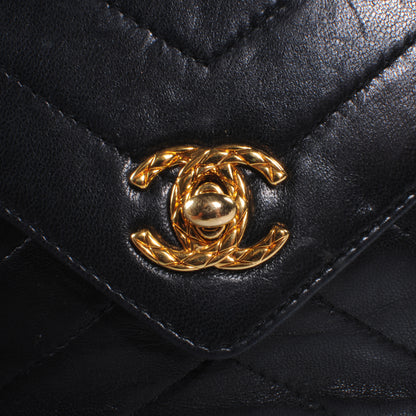 Chanel Lambskin Chevron Tassel Camera Case Navy 5 of 10