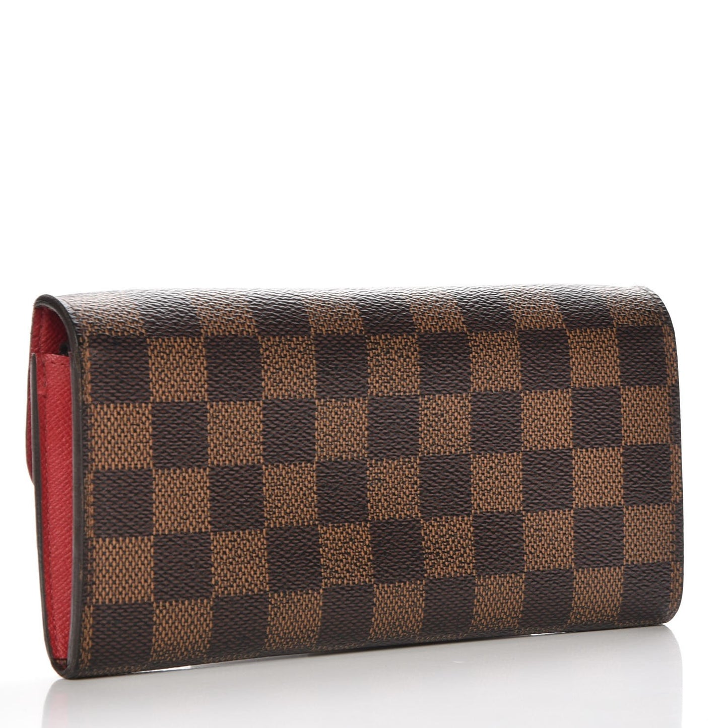 Damier Ebene Emilie Wallet Red