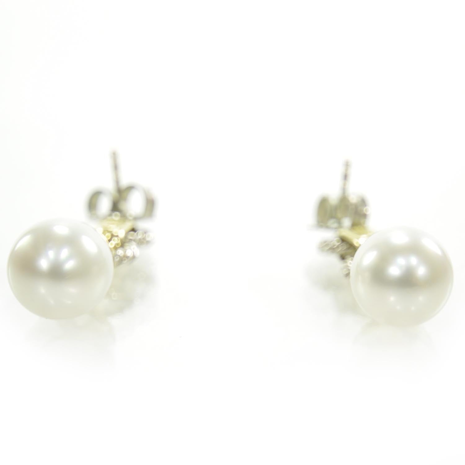 David Yurman Pave Diamond and Tahitian Pearl Earrings 2 of 6