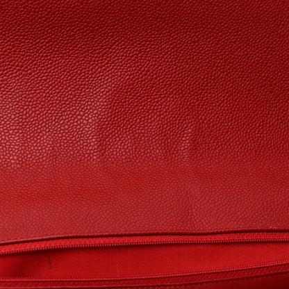 Chanel Caviar Quilted Maxi Single Flap Red 16 of 24
