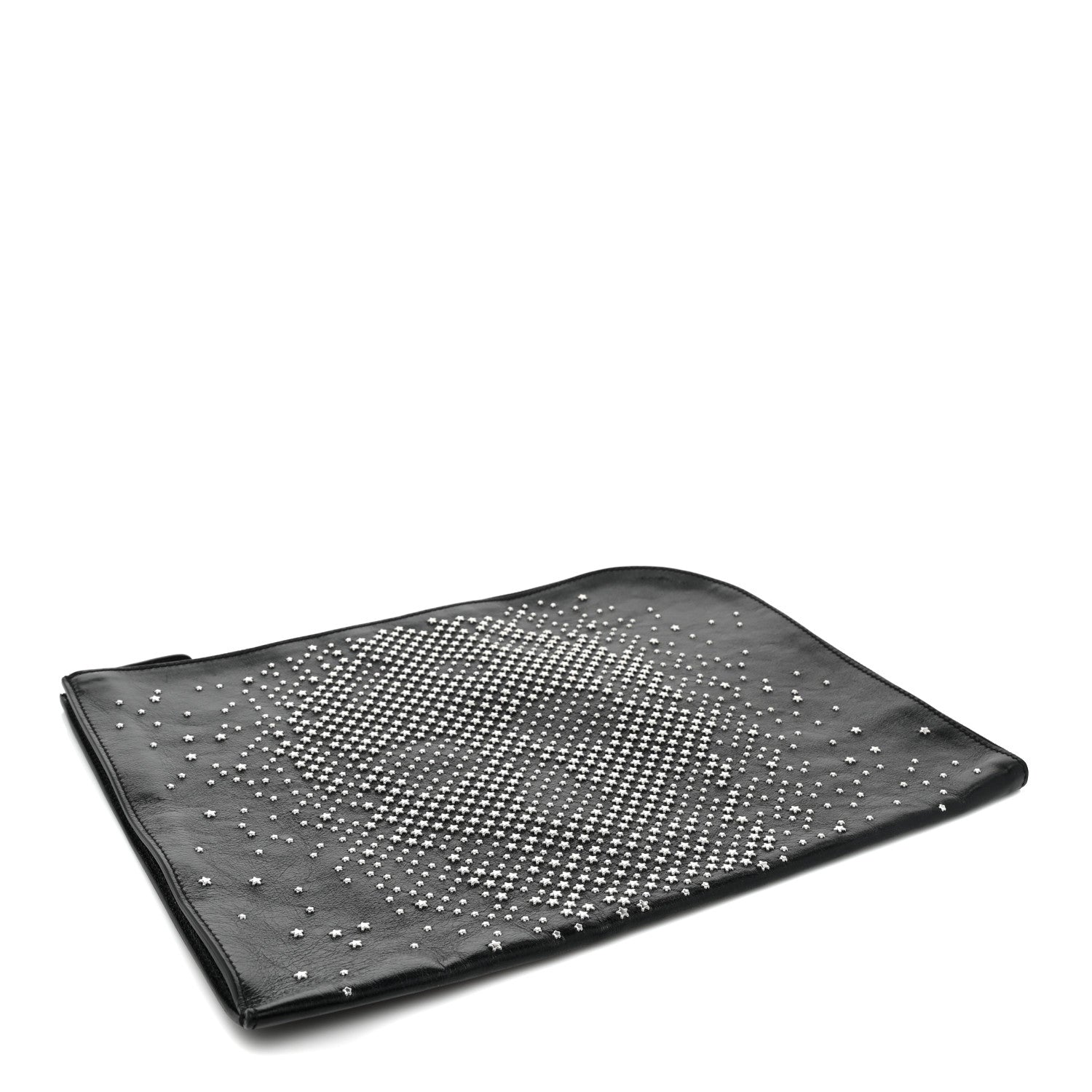Alexander McQueen Calfskin Studded Skull Zipped Pouch Black 4 of 8