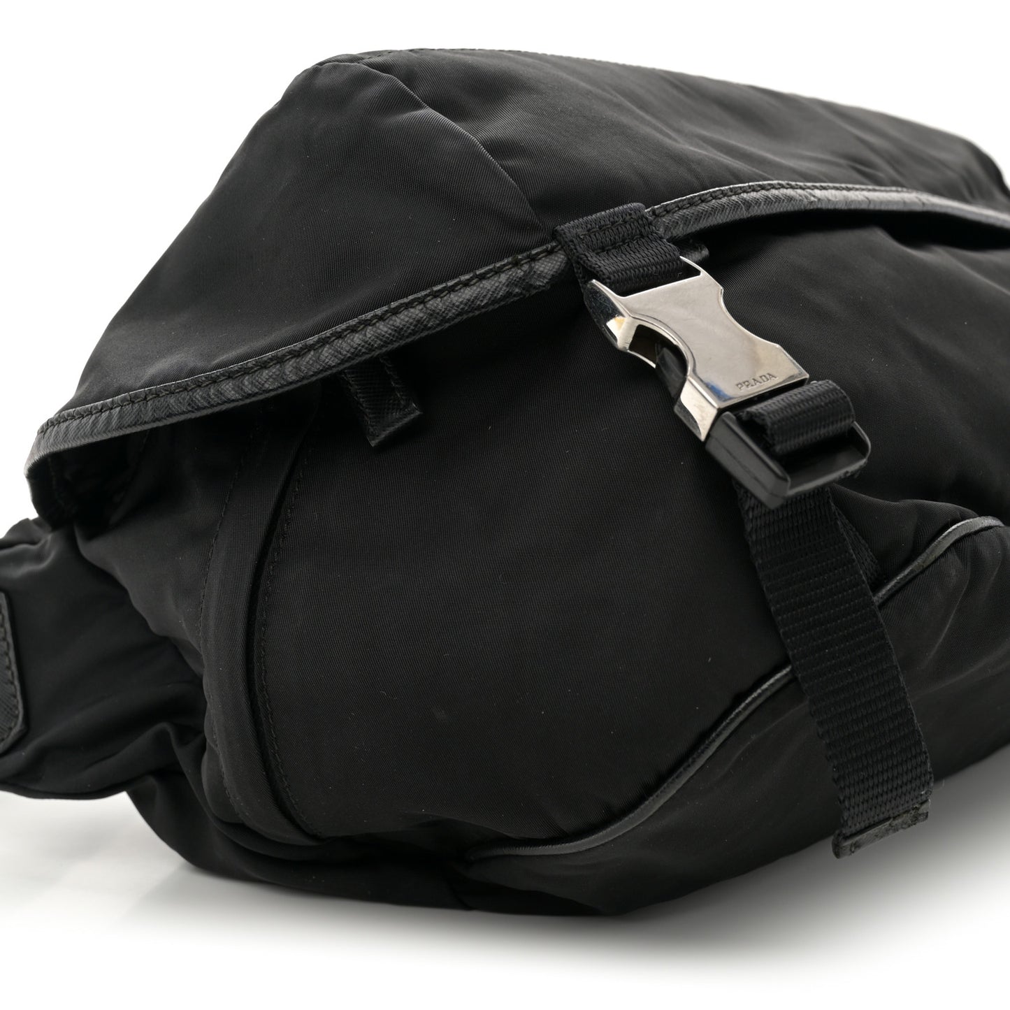 Nylon Tessuto Montagna Messenger Bag Black