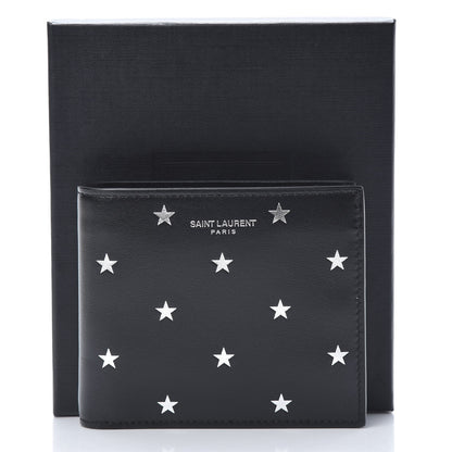 Saint Laurent Calfskin Star Print East West Wallet Black 8 of 8