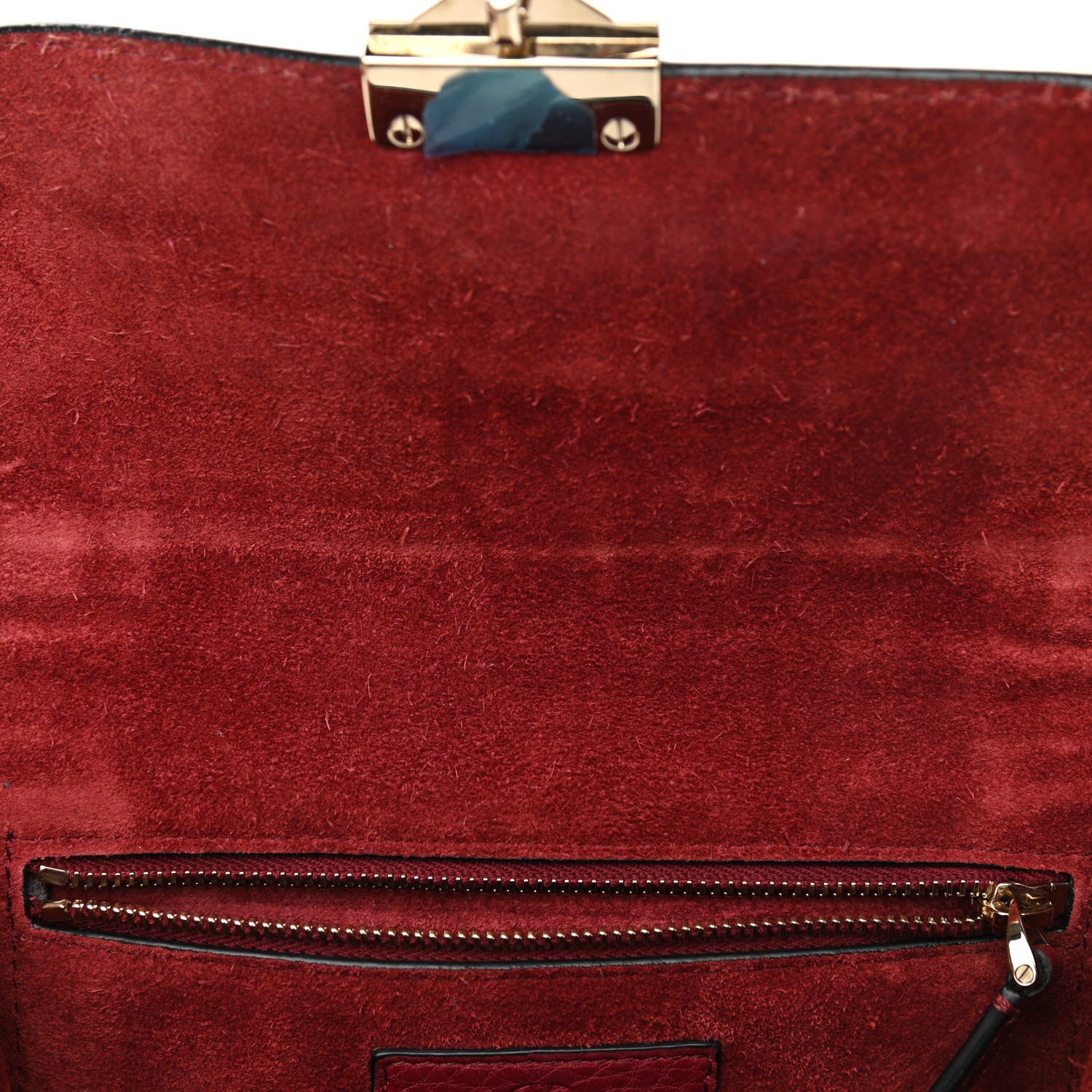 Valentino Garavani Pebbled Calfskin Small Glam Lock Rockstud Flap Red 10 of 10