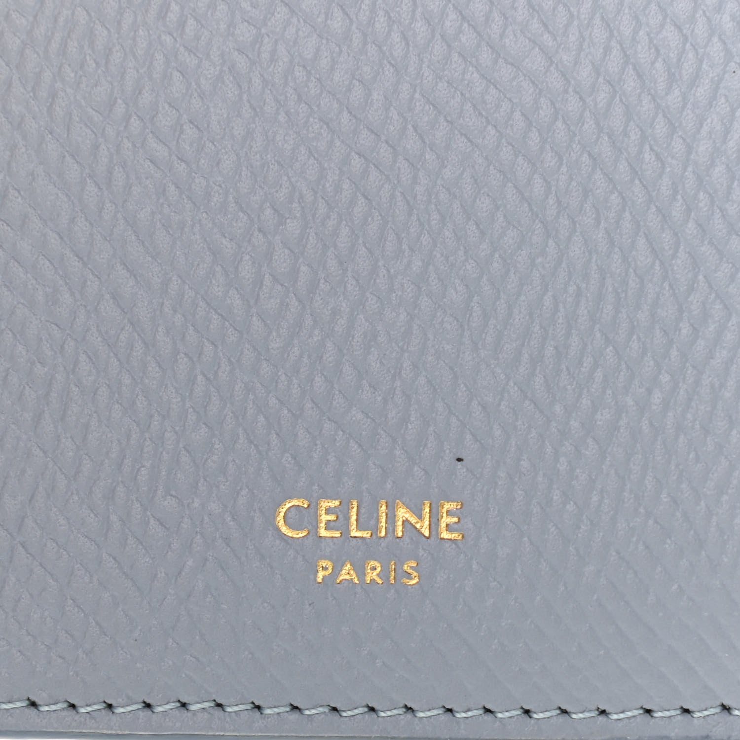 Celine Grained Calfskin Zipped Card Holder Artic Blue 6 of 8