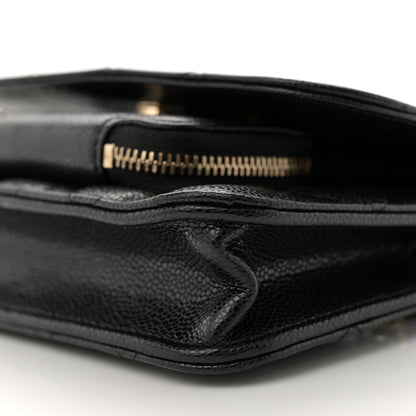 Chanel Caviar Quilted Business Affinity Clutch With Chain Black 10 of 11